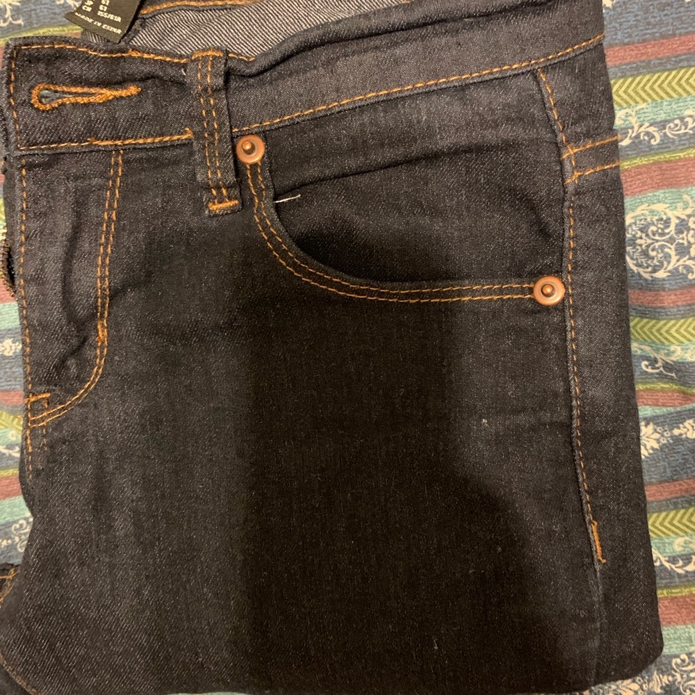 Dark wash skinny jeans